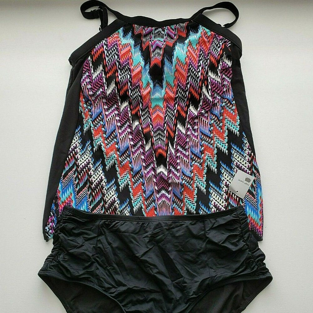 Aqua Green And Mossimo NWT Tankini With Bottom - Picture 1 of 8
